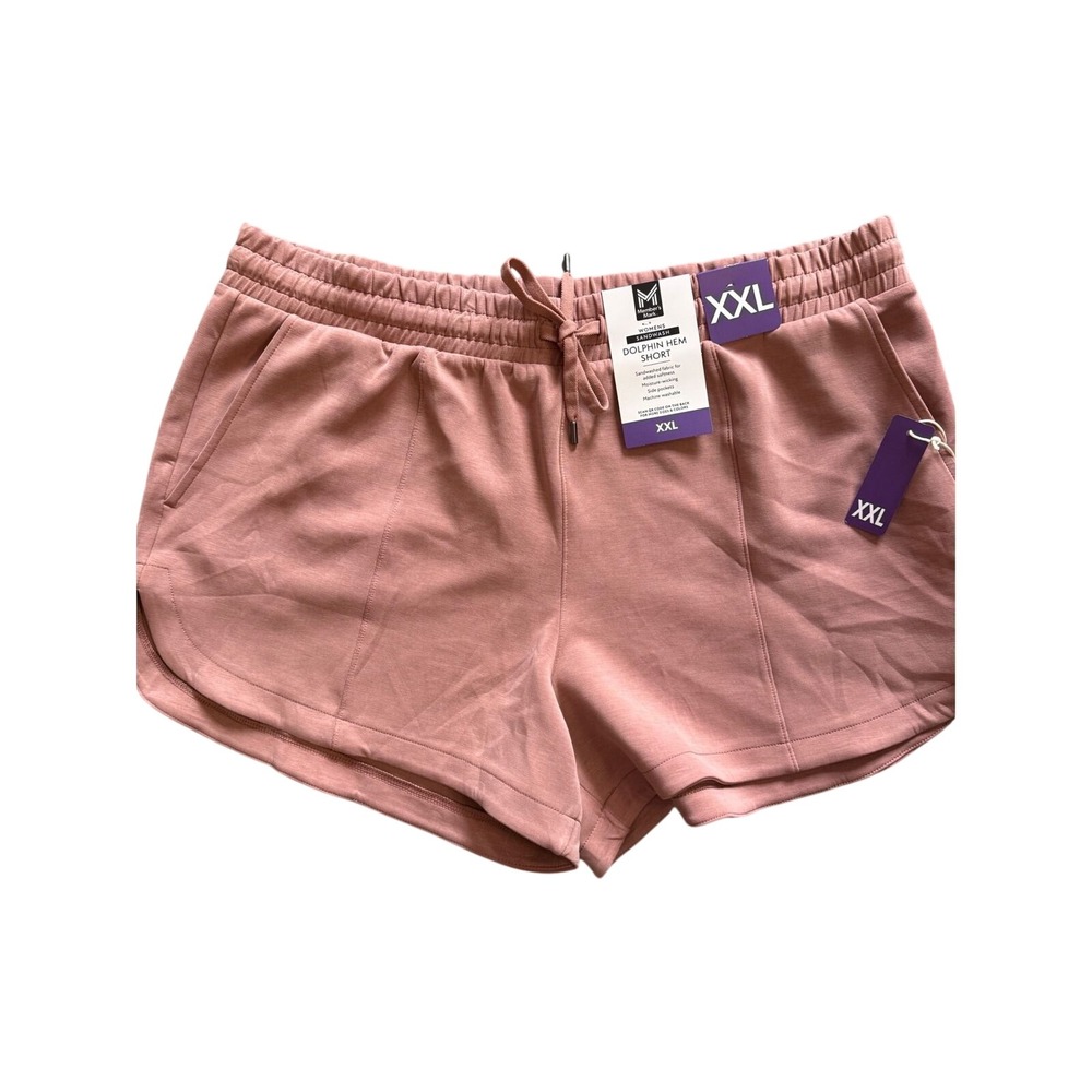 Member's Mark Sandwash Dolphin Hem Shorts XXL Pink Rose Mauve Recycled Modal NWT